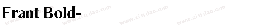 Frant Bold字体转换